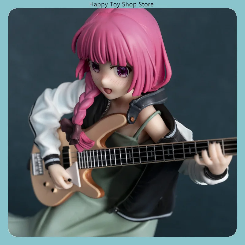 Bocchi the Rock Hiroi Kikuri Anime Figure with Bass Guitar - Collector's Edition Desktop Decoration