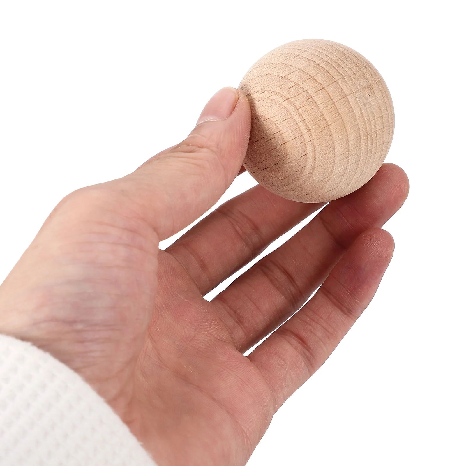 5 Pcs Wooden Balls Bocce Game Set Kids Wood Balls Portable Bocce Grass Outdoor Sports Water Play Equipment