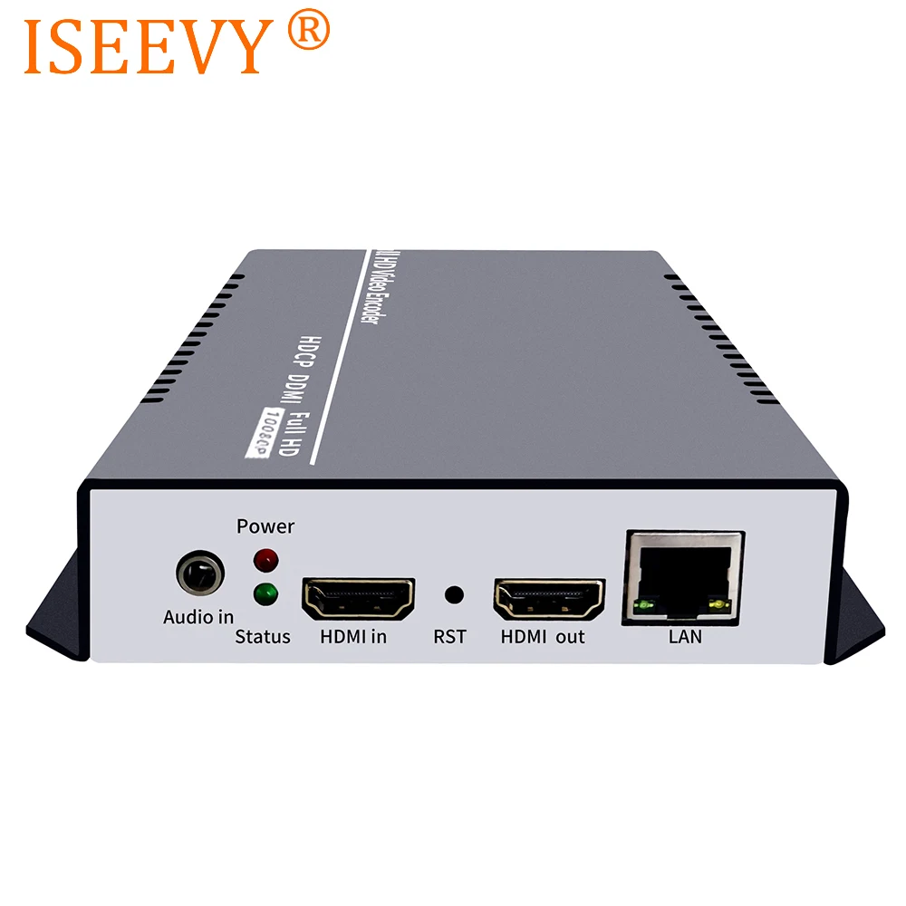 

ISEEVY H.265 H.264 HD to IP Video Encoder with Loopout for IPTV Live Stream support RTMP RTMPS RTSP UDP HTTP SRT