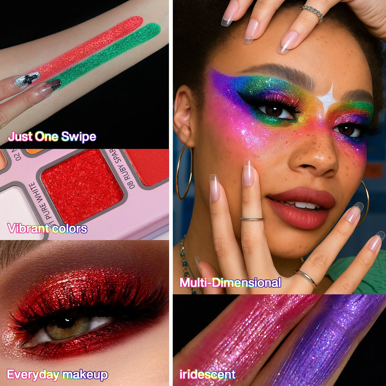 لوحة ظلال عيون مكونة من 28 لونًا للتجميل وغير لامع...