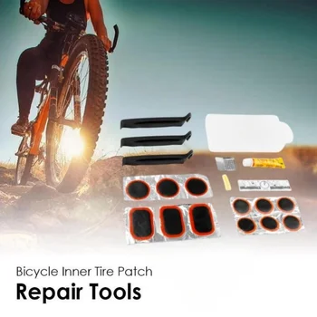 Kit di riparazione pneumatici per bici Strumento di riparazione bici multifunzionale Kit di riparazione foratura pneumatici Kit di riparazione pneumatici autoadesivo per pneumatici Pneumatici piatti