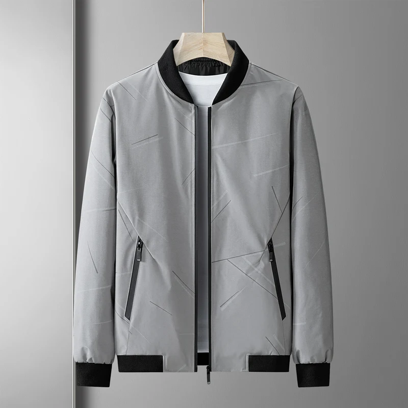 

Men Plus Size Jackets Solid Simple Zip-up Oversize Breathable Windbreaker Daily All-match Oversized Basic Technical Jacket