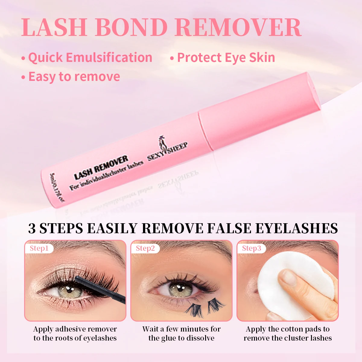 Lash Bond and Seal 10ml Individual Lashes Glue and Seal Super Strong Hold Lash Extension and Lash Glue Remover 5ml Tweezers Kit 5