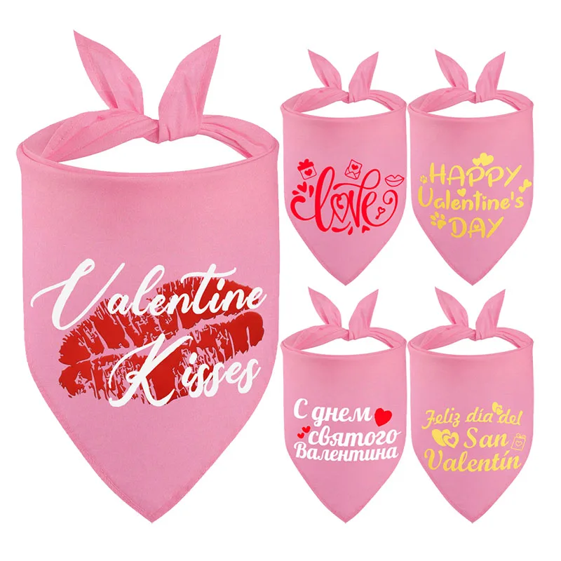 Title 3, Dog Bandanas Valentines Day Towel Cat Scarf Ho...
