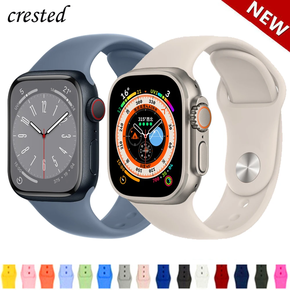 Bracelet de montre en silicone pour Apple Watch Band