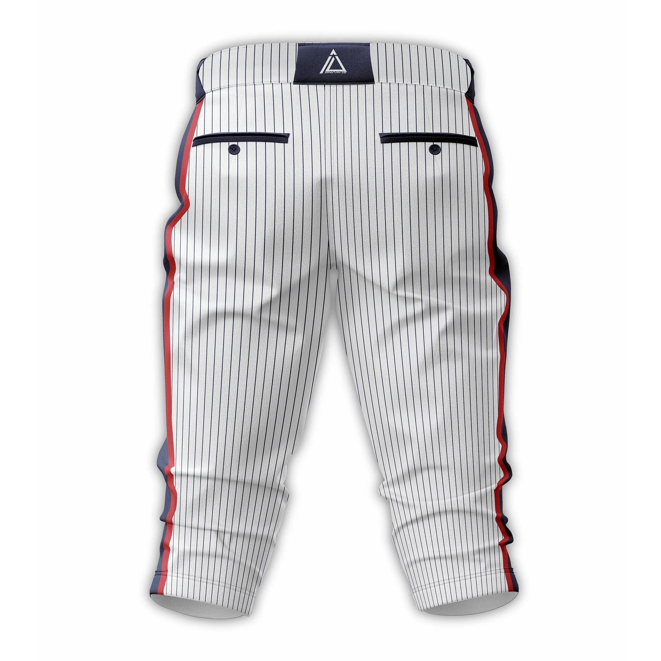 Striped Baseball Pants with Moisture Wicking Fabric and Zipper Fly for Professional Player