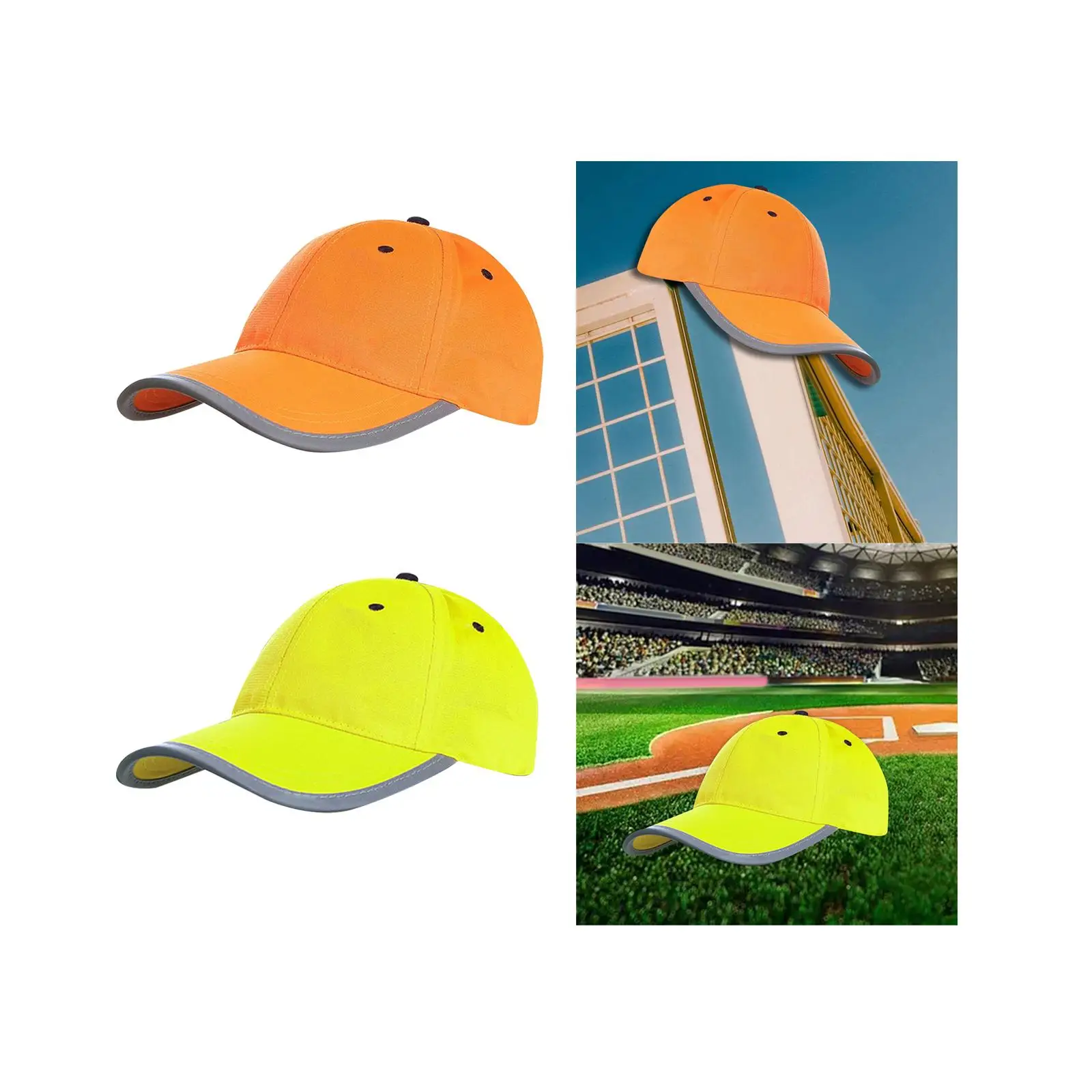 Men Fluorescent Hat Hat Washable Casual Halloween Cap High Visibility Reflective Baseball Cap for Family Members Women Friends