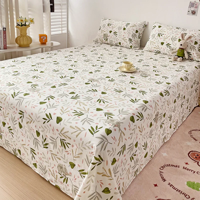 Bed Sheet Simple Style Flat Sheets Breathable Bed Linen Soft Sheets Home Flat Bedsheet постельное белье (Pillowcase Need Order) 2