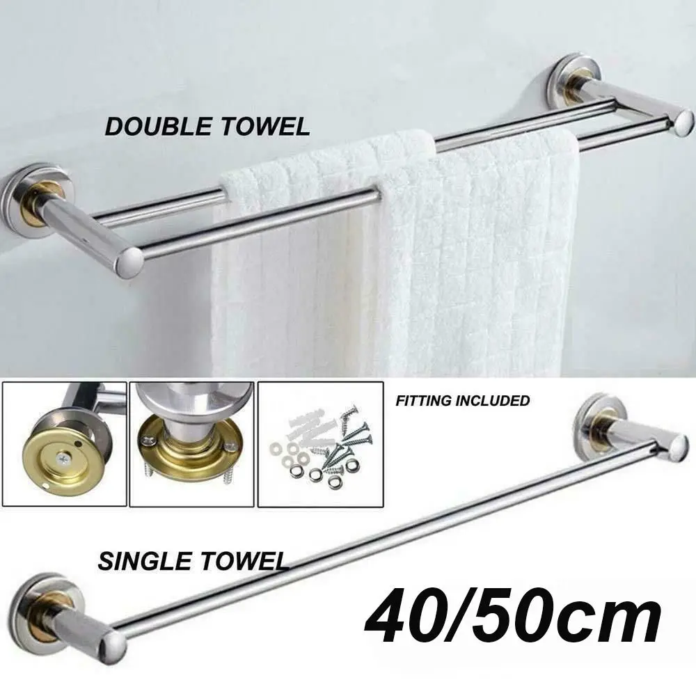 40/50cm Home Bracket Toilet Hanger Holder Storage Shelf Clothes Holder Towel Rack Bathroom Bar towel rack,toilet paper holder,towel holder,bathroom facilities,clothes hanger rod