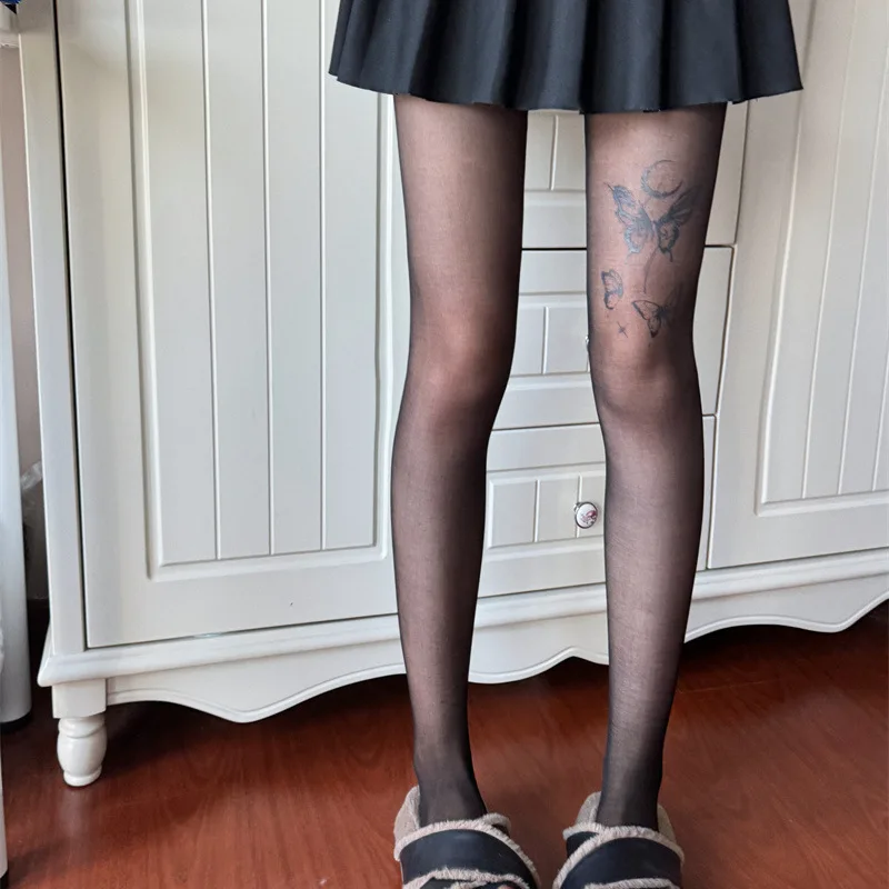 Fashionable sexy stockings thin, fashionable anti-hook silk leggings women's spring and autumn thin velvet, bare legs artifact