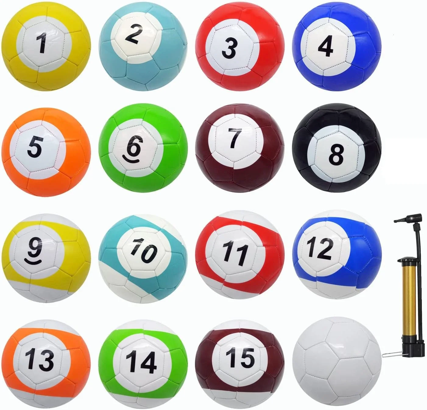 17 Pcs Snooker Balls Soccer Table Game Street Ball Enorme Biliardo Calcio Per Pool Ball Toy Sport Gonfiabile