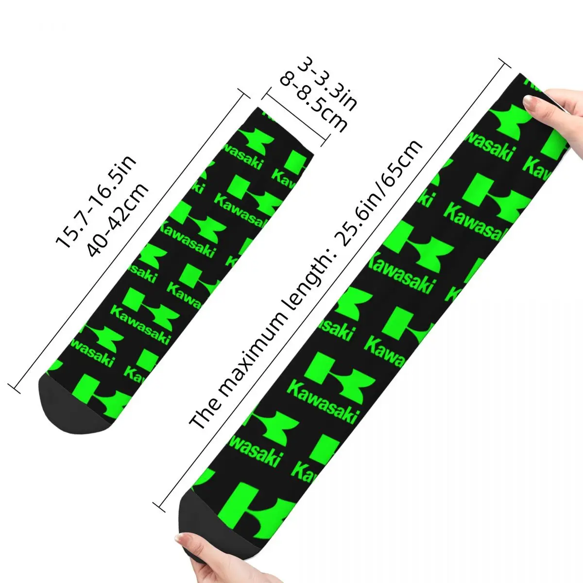 Motorcycle Kawasakis Racing Socks Merch for Men Moto Riding Printed Socks Motocross Sock