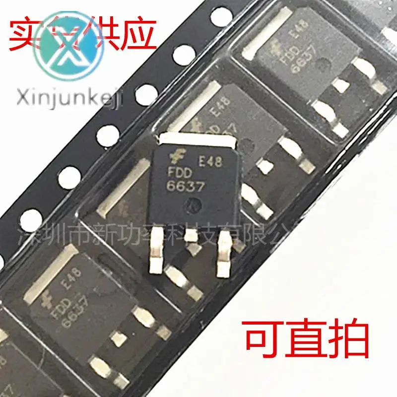 

20 шт. Оригинальный Новый FDD6637 P-channel FET 55A 35V SMD TO252 MOSFET
