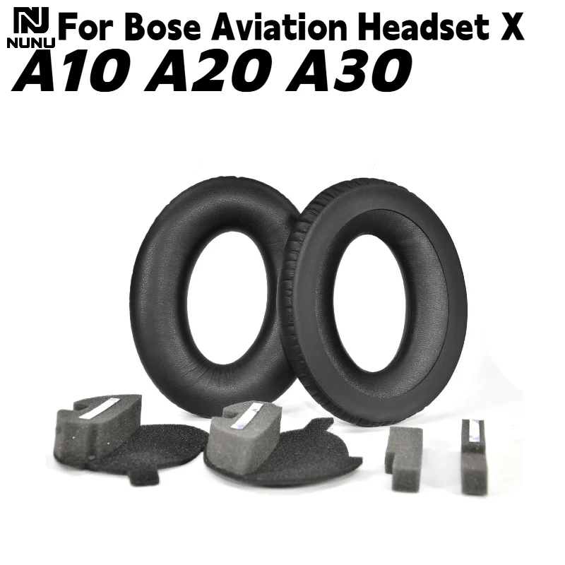 Replacement Soft Memory Covers Sponge leather ear pads For Bose Aviation Headset X A10 A20 A30 headphones Earmuffs repair parts