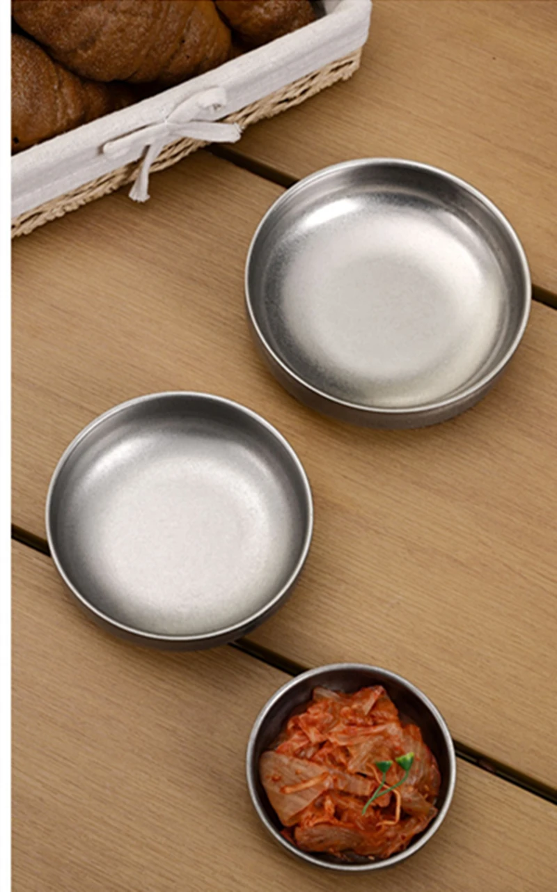 304 Stainless Steel Salad  Seasoning Bowl Set - Retro Tableware 2025
