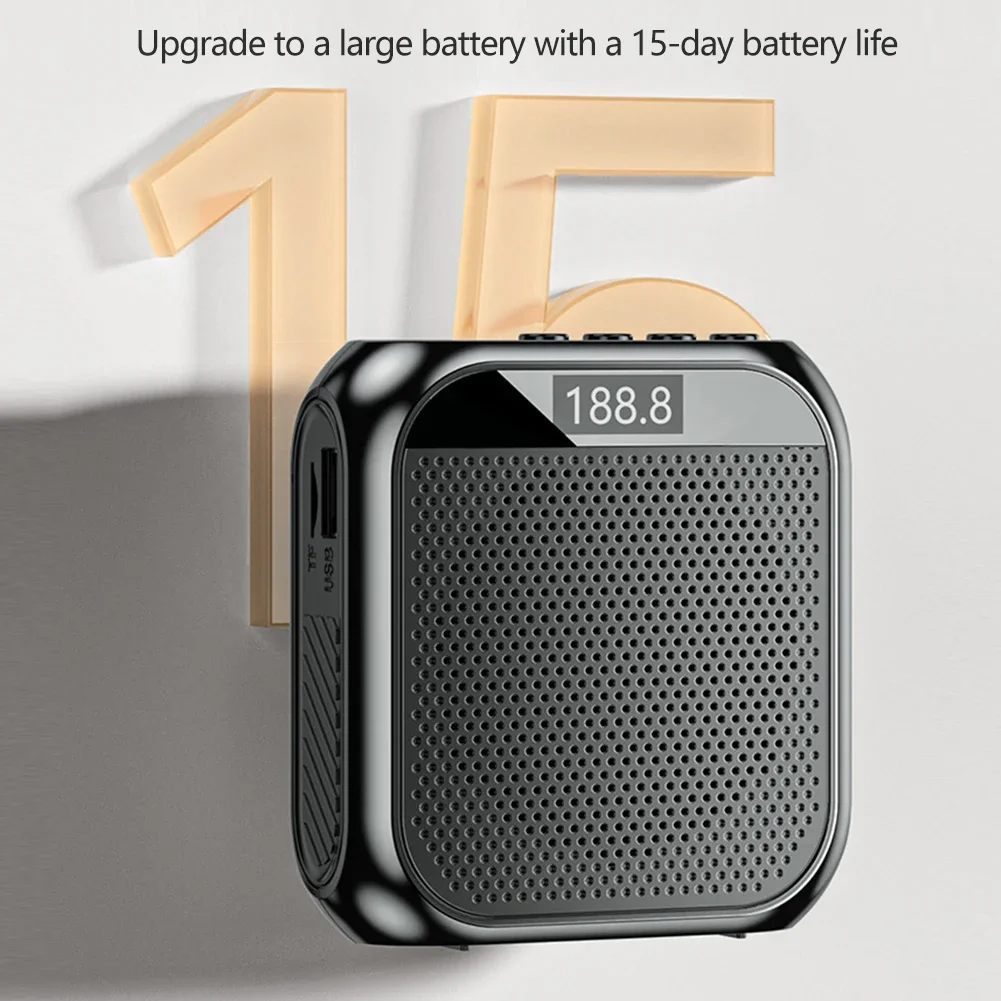 Voice Amplifier Long Battery Life Rechargeable Waistband Amplifier with Headset Microphone for Teaching Presentation