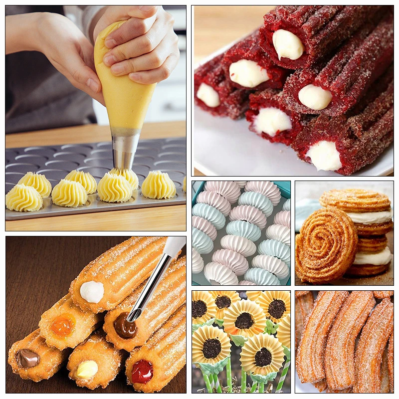 FAIS DU 100 PCS Einweg Pastry Taschen Creme Süßwaren Zuckerglasur-friedliche Taschen Cupcake Fondant Kuchen Dekorieren Tools Backformen – Detail 22