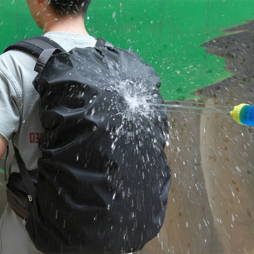 Mochila impermeable a prueba de polvo, bolso de hombro pequeño y grande, portátil, ultraligero, protección contra la lluvia y el sol, bolsa de senderismo al aire libre, 20-80L