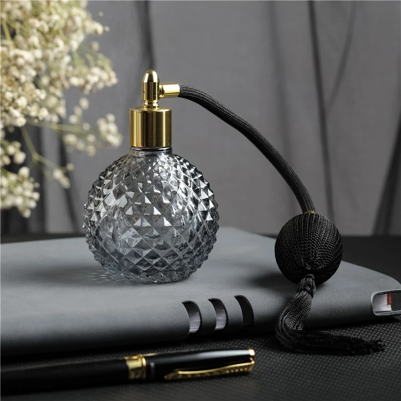 100ml Crystal Art Vintage Style Empty Refillable Perfume Atomizer