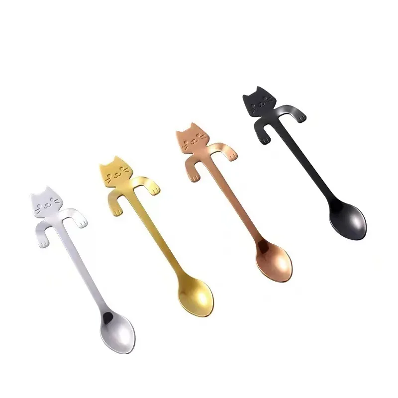 Stainless Steel Mini Spoon Kitten Design