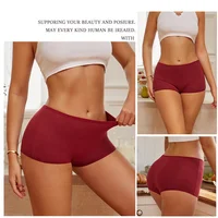 New Women's Panties Cotton Seamless Sports Boxers Underwear Female Solid Color Briefs Cozy Lingerie Intimate Underpants XS-XL 3