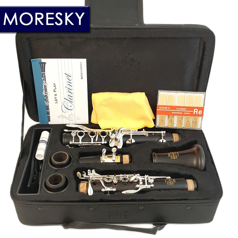 MORESKY-Clarinet C Keys, Ebony Klarnet, Silver Plated, MC68
