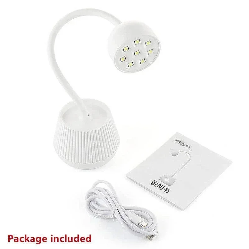 미니 UV LED 네일 램프 24W 360 °   젤 네일용 구부릴 수 있는 빠른 건조등, 휴대용 네일 건조기