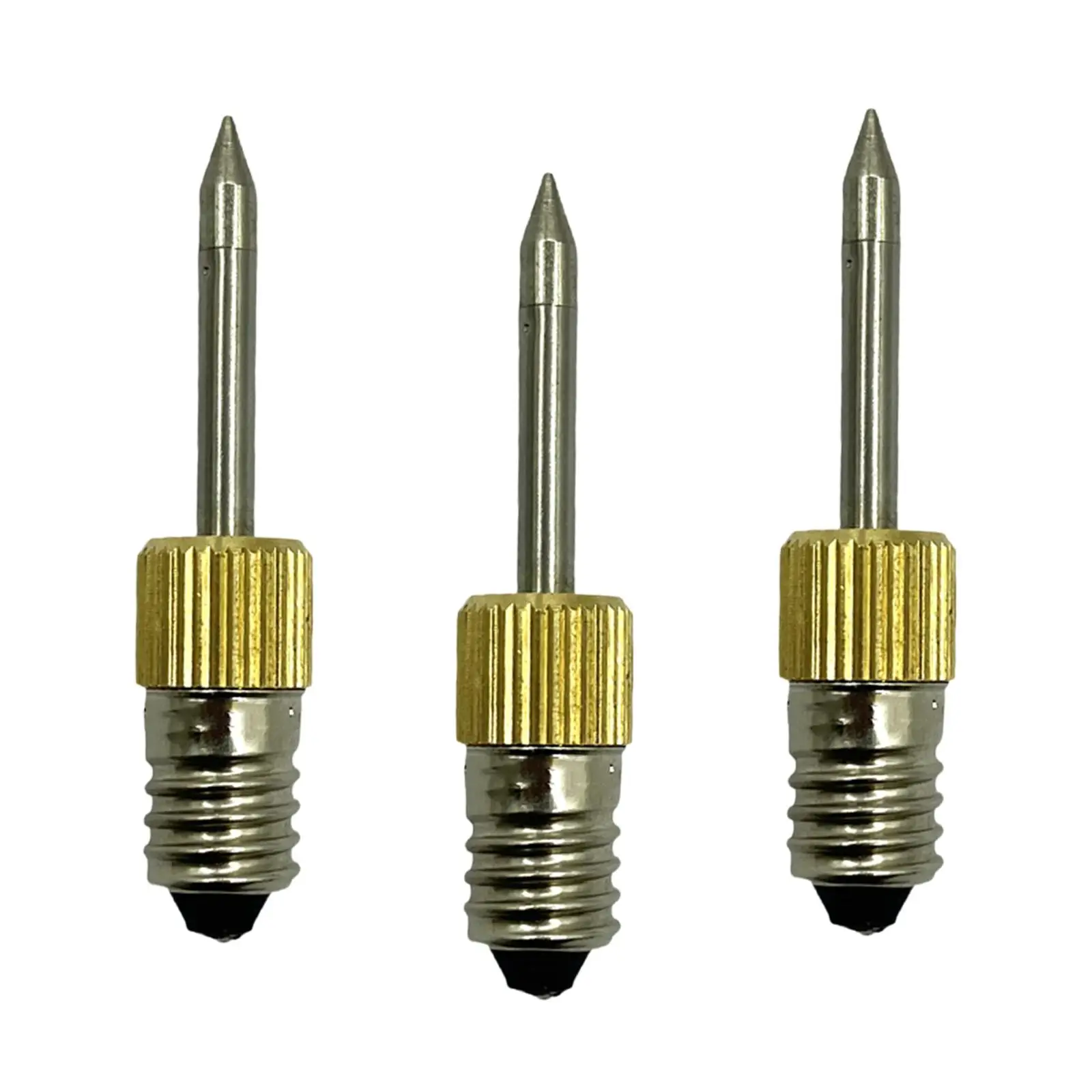 Soldering Iron Tips Threaded Solder Welding Tips Professional for Tool , 3pcs Gold