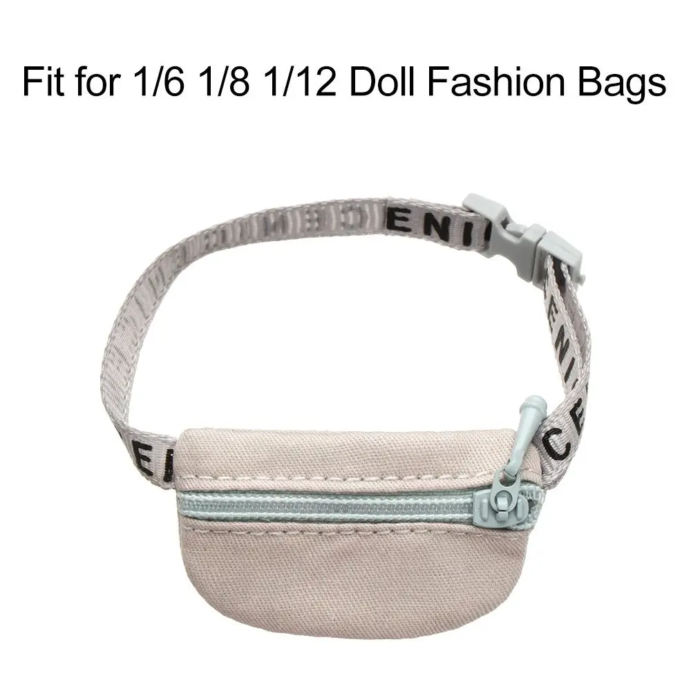 Vest Cloth Bag PU Leather Bag Purse Dollhouse 1/6 1/8 1/12 Dolls Backpack OB11 Doll Accessories Kids Toys Fashion Accessory 6