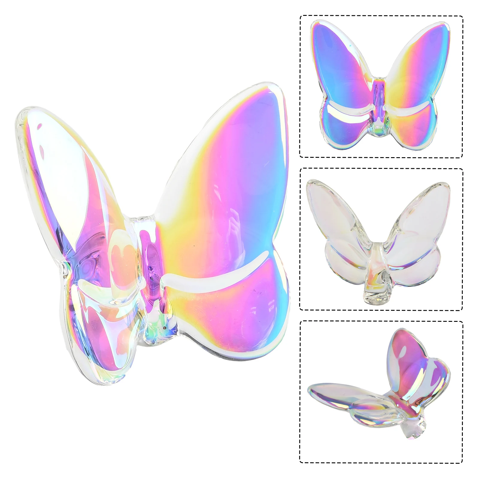 

Durable And Practical To Use Glazed Crystal Butterfly Home Decor Glass Crystal Hotel Customers Noble And Elegant