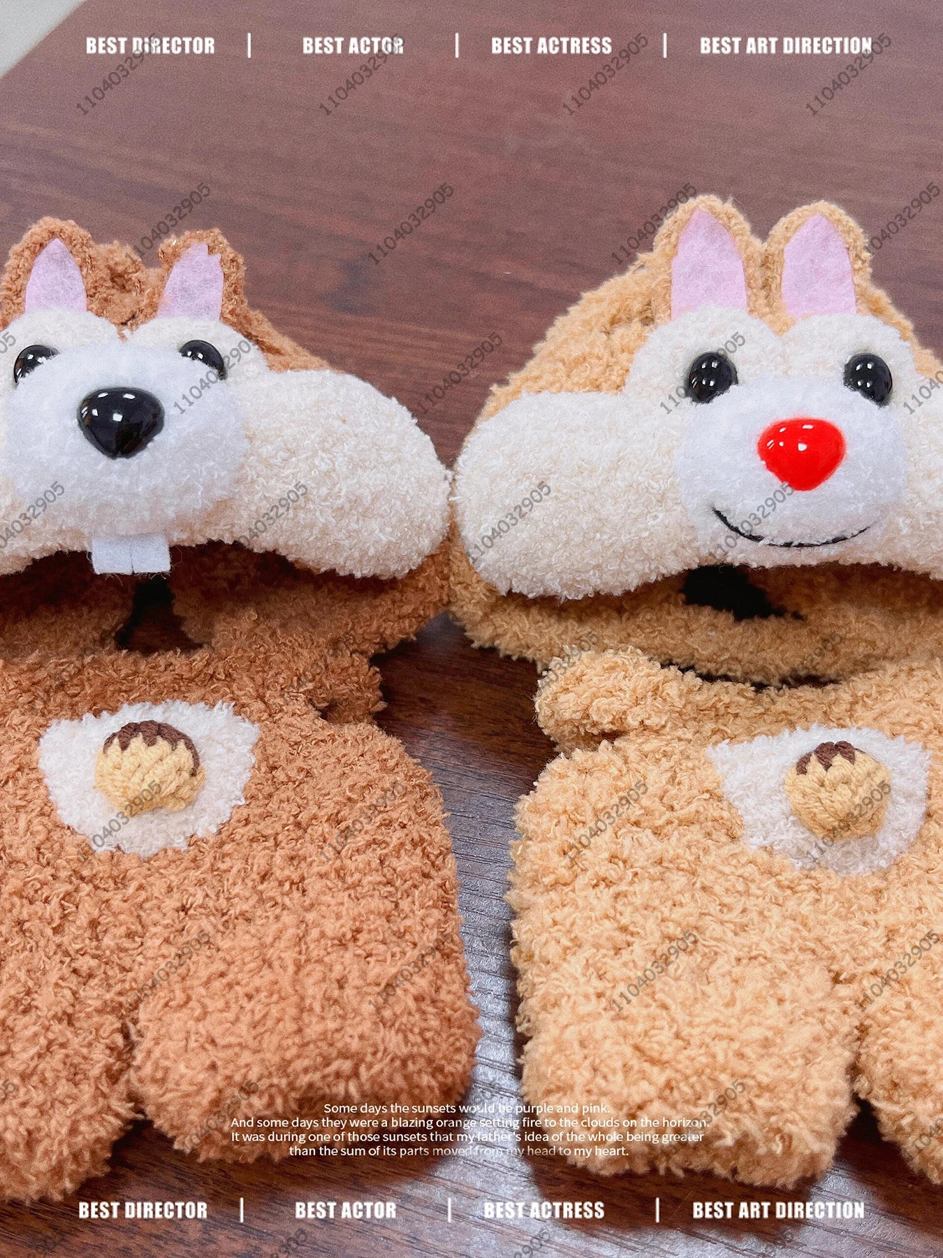 Labubu The Monsters Disney Chip And Dale Costume Mickey Mouse Clothes Original Replica Vinyl Face Doll Action Figure Bag Charm