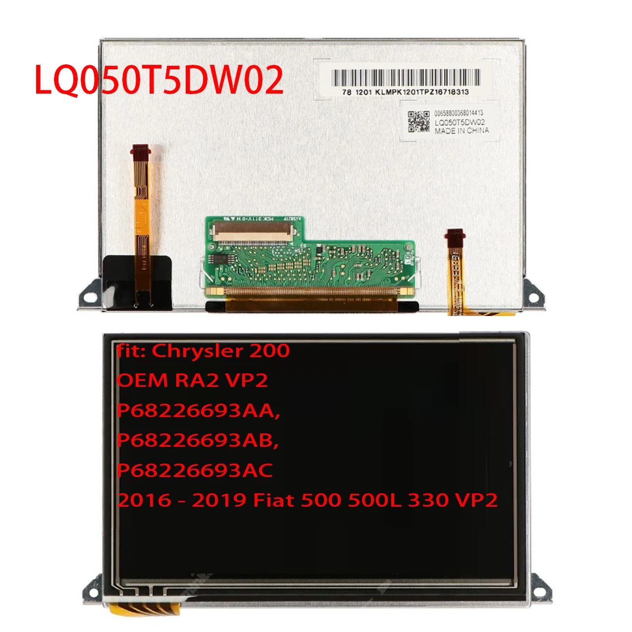 Display Lcd Con Touch Screen Digitizer Muslimab Fiat 500 500 330 Vp2 Ece 636 Wafta 250 Chrysler Dodge Ram 1500 Truc Alfa Rom