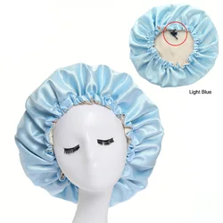 2020 Hot Sale In Europe and America Double-Layer Satin Nightcap Beauty Thermal Heat Cap Chemotherapy Cap with Adjustable Buckle