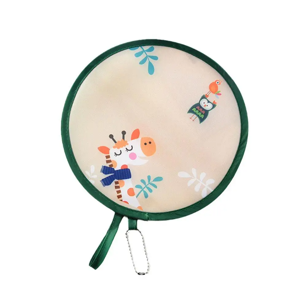 Mini Portable Folding Fan Portable Cartoon Pocket Cloth Creative Fans Embroidery Fan Foldable Gift Silk Round Flower R6O0 Portable Fan Folding Fan Hand Fan