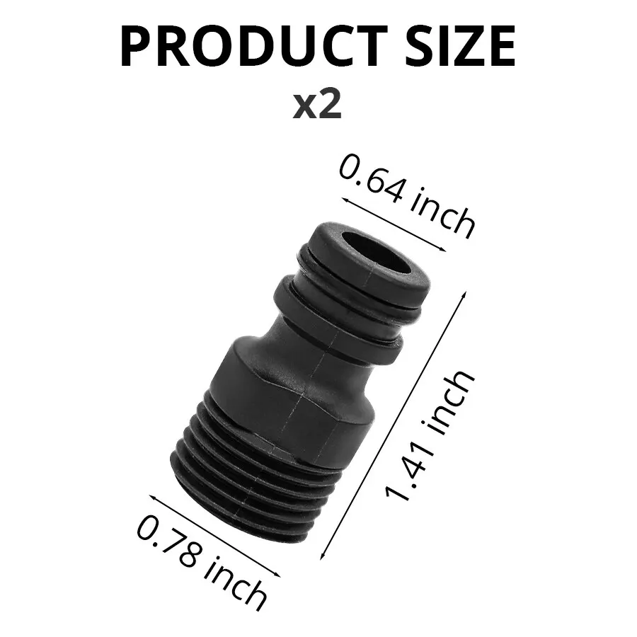 Garden hose connector 2Pcs BSP Threaded Tap Adaptor Garden Water Hose Quick Pipe Connector Fitting Universal Hose Pipe Extension Accessories