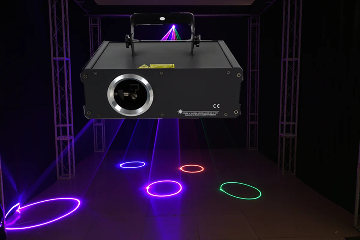 1 5 Вт RGB 6-в-1 полноцветный анимационный лазерный светильник DMX512 DJ диско КТВ