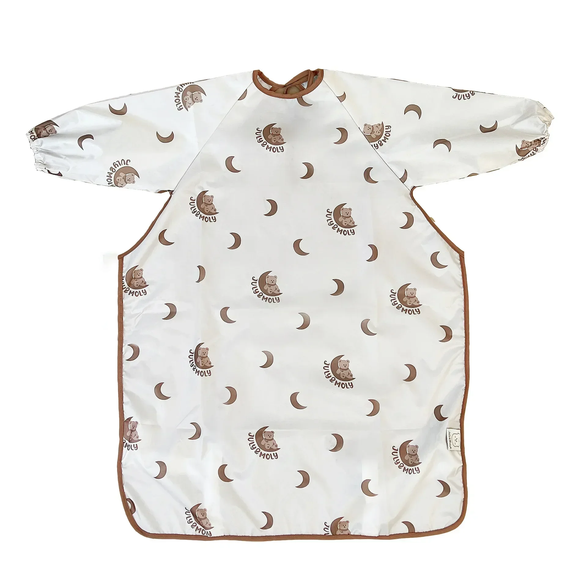 Waterproof Bib Apron Smock with Table Cover Infant Mess Free Full Coverage Bib New Ins Feeding Bib for Baby Boys Girls 6-36Month