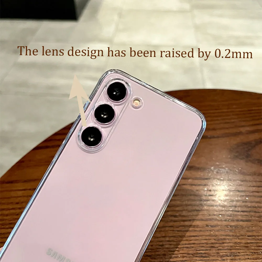 Luxury Shockproof Silicone Clear Soft Case with Transparent Back Cover