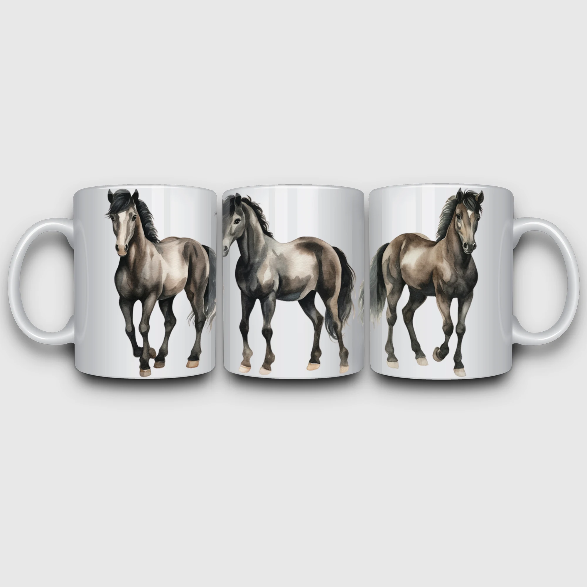 5 Sheets horse UV DTF Cup Stickers for Glass DTF Transfer Stickers Waterproof Friction Transfers for 16oz Glass Mugs Crafts 3d stickers 3d wall stickers uv dtf wrap transfer