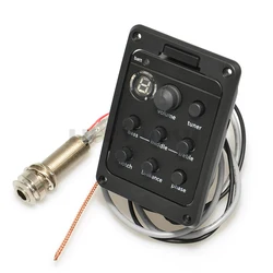 Enhanced Acoustic Guitar Pickup with Tuner and EQ Preamp System (201 without Mic)
