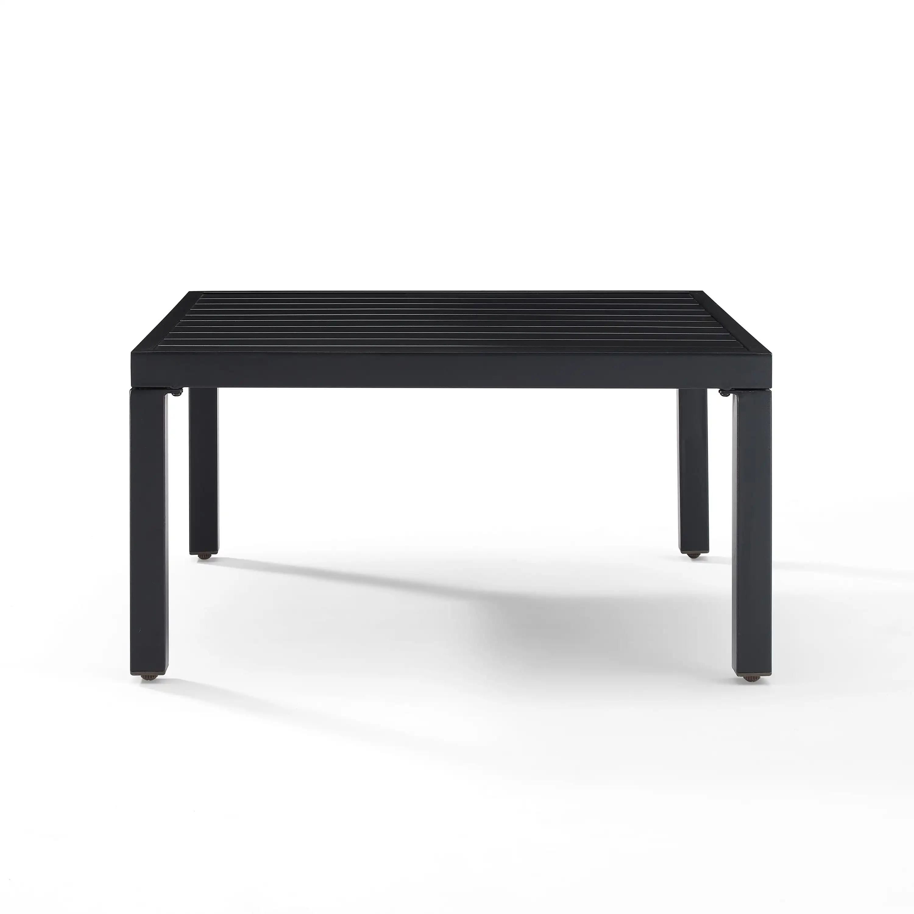 Piermont Modern Metal Outdoor Sectional Coffee Table in Black Sleek and simple UV and rust resistant  Metal (steel) 100% 5