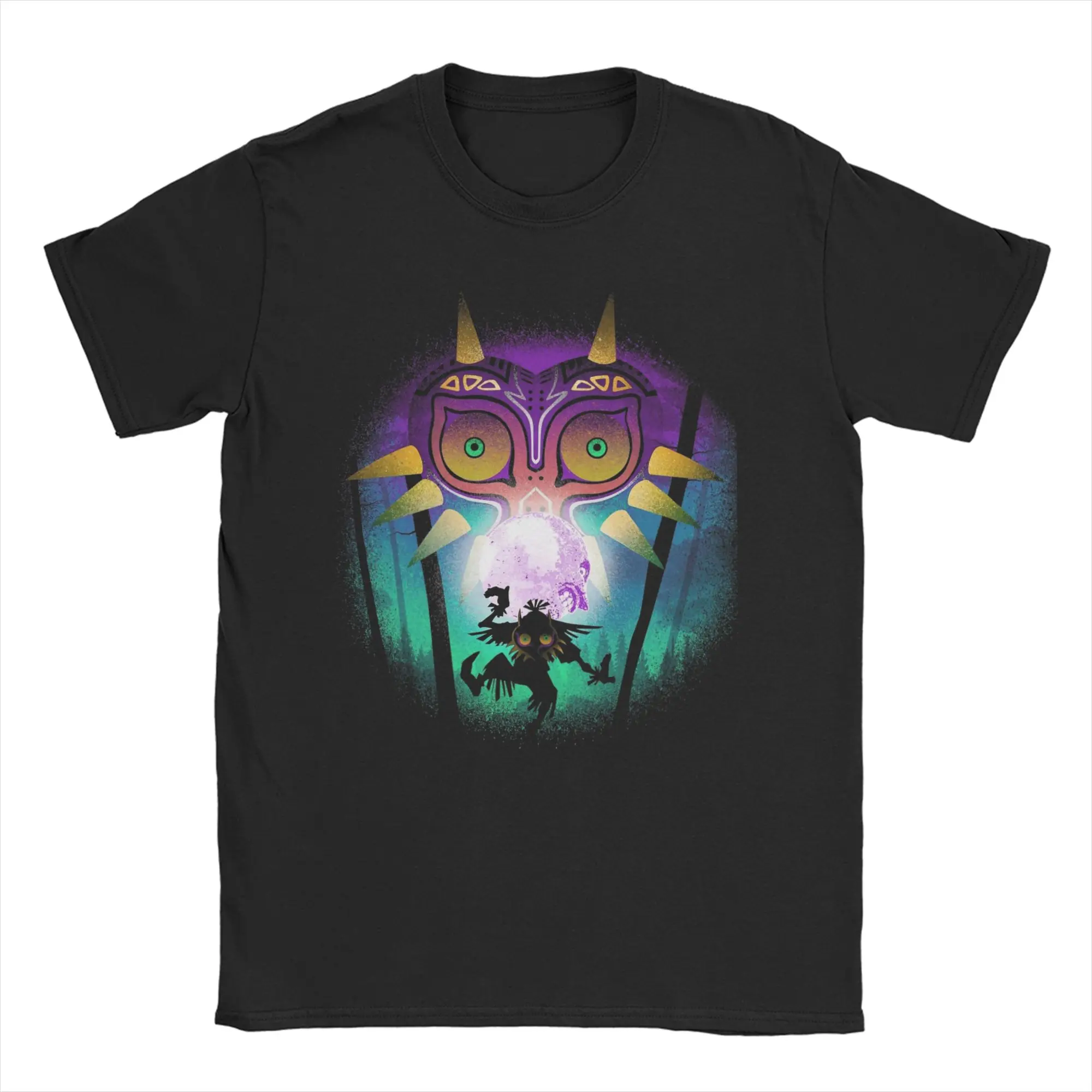 The Moon and The Mask Zeldas Legend T-Shirt für Männer und Frauen, tolles Baumwoll-T-Shirt, Rundhalsausschnitt, kurzärmelig, T-Shirts, 6XL, Kleidung