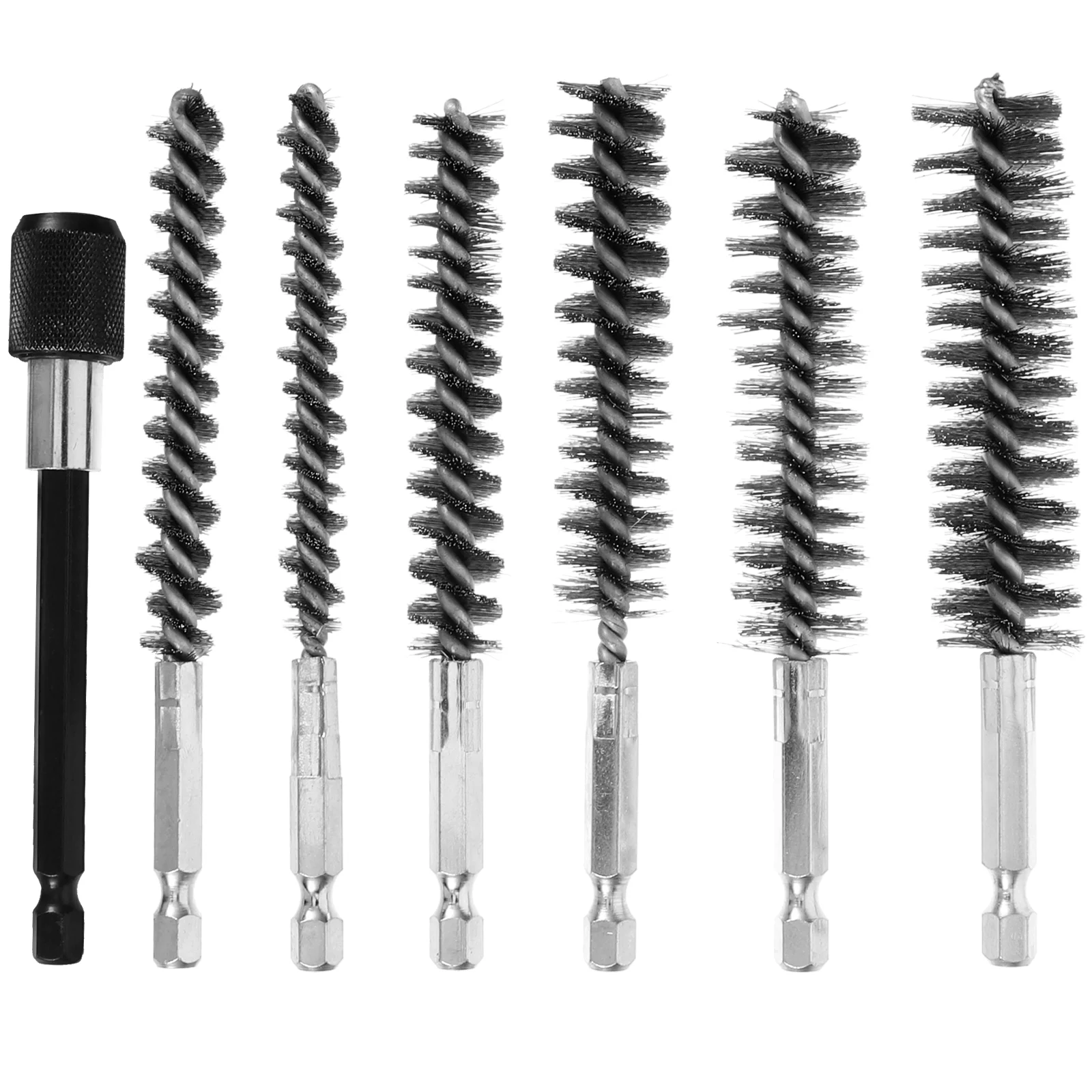 

6pcs Steel Bore Twisted Wire Assorted Wire Cleaning with Hex Shank