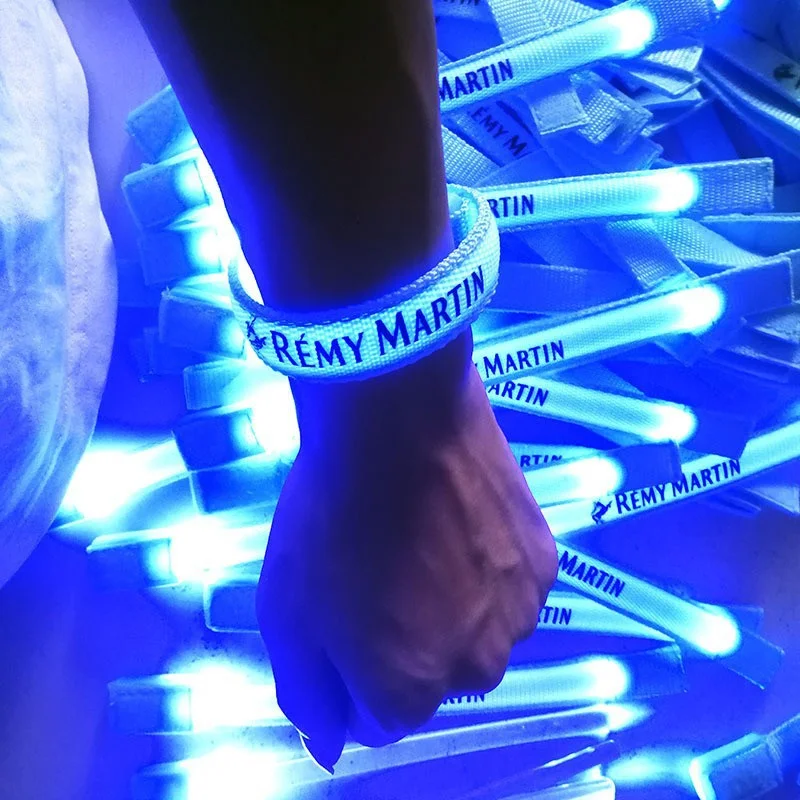 Glow in the Dark Bracelet Led Luminous Concert Party Bar Velcro LED Sports Wrist Strap Party Supplies