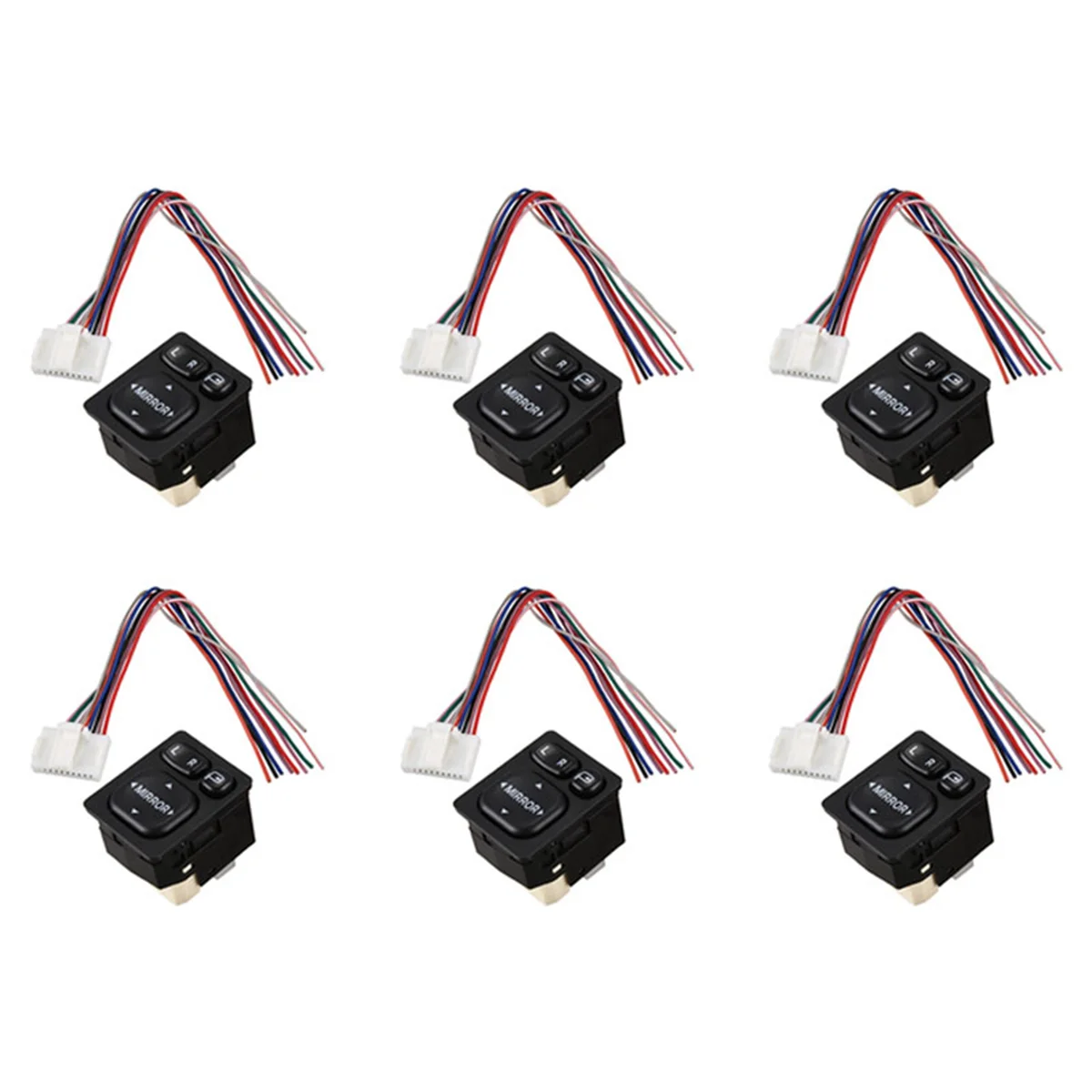 

6X New Door Mirror Folding Switch Fit for Toyota Camry Vios Rav4 Scion Lexus 84872-52040