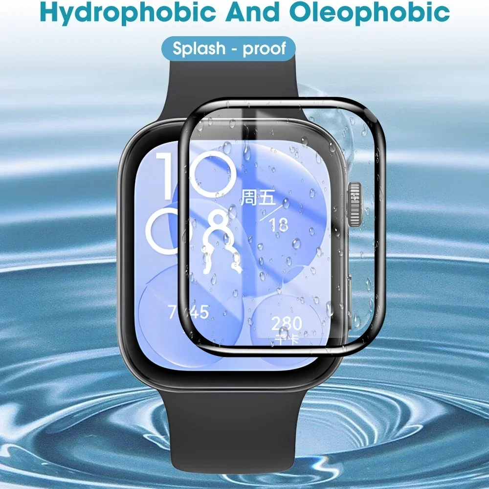 Premium 9D Curved Screen Protector Film for Smartwatches - Full Coverage, Pack of 1-4