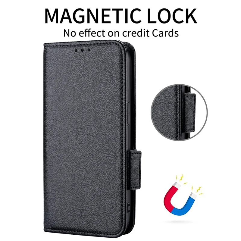 Enhanced Magnetic Wallet Phone Case with Side Buckle and Hanging Rope