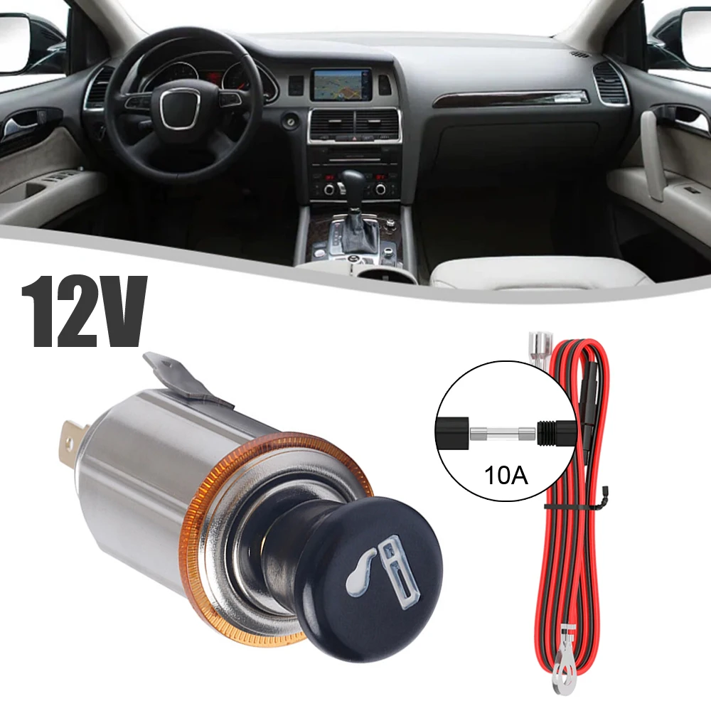 

1Pc 12V Cigarette Lighter Socket with Eject Button Cigarette Lighter Plug Car Auto Cigarette Lighter Replacement Auxiliary Power