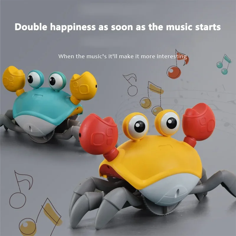 

Rechargeable Escape Electric Crab Pet Musical Toys Children Birthday Gifts Interactive Toys