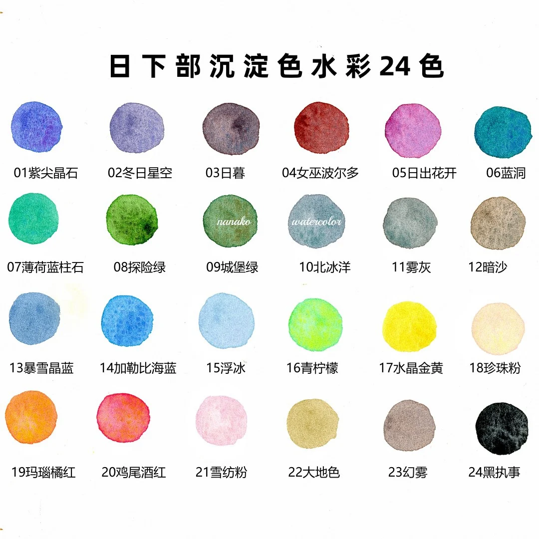Japan KUSAKABE Layered Color Watercolor Paint 10Ml Harmon Artist Precipitated aquarela 24 Color Transparent акварель Set cut watercolor painting set,watercolor paint,watercolor pigment